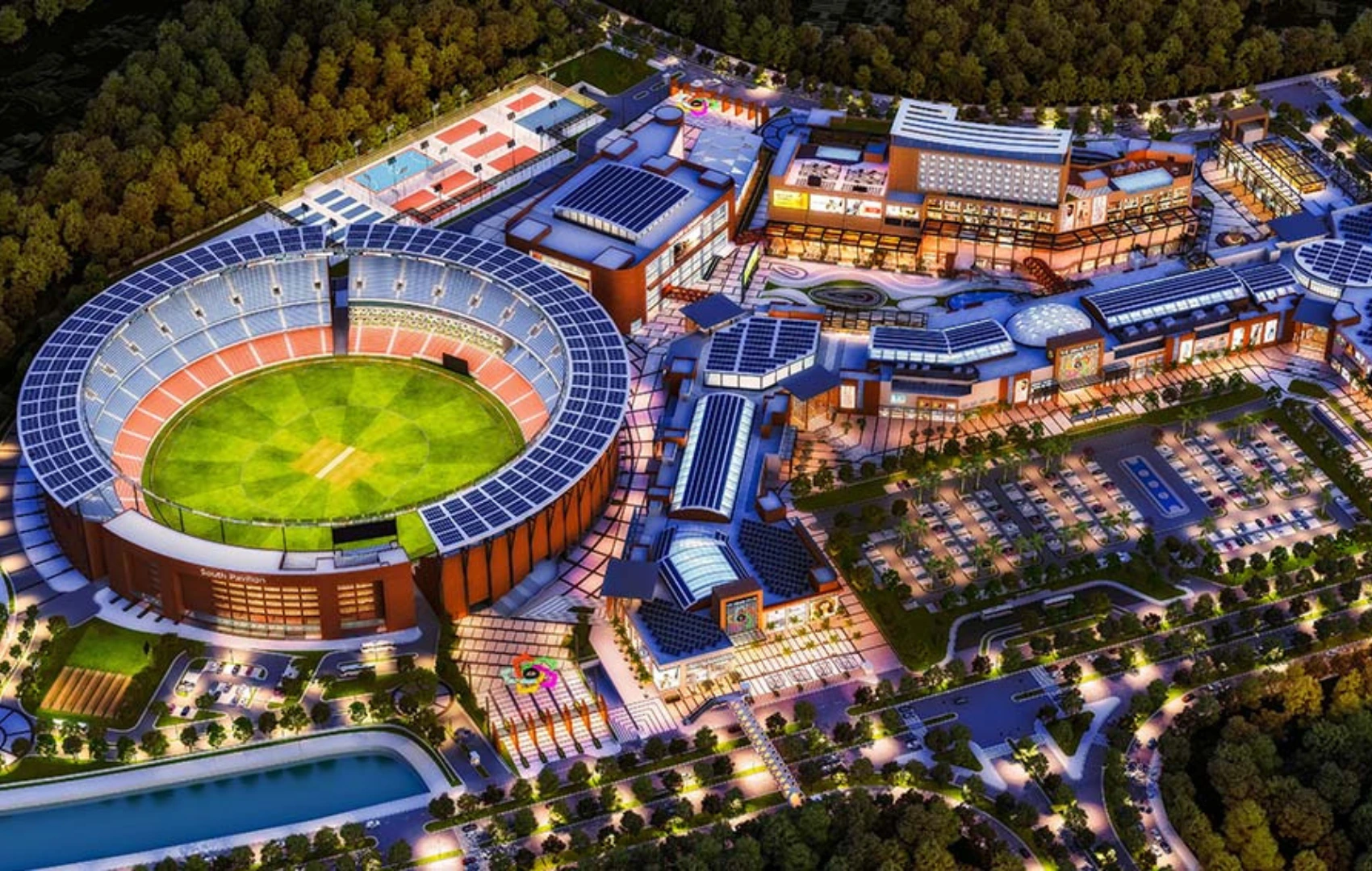 The Omaxe State, located in Sector 19B Dwarka, New Delhi, is India’s first integrated 5-in-1 commercial hub. Spread over 50+ acres, the project brings together premium retail stores, sports arenas, dining zones, hospitality, and leisure spaces in one landmark destination. Key highlights include a 30,000-seater cricket & football stadium, 2,000-seater indoor sports arena, 4.2 km long air-conditioned retail hi-street, a 5-lakh sq. ft. food district, luxury hotel, multiplex, esports arena, and cultural event spaces. Strategically located near IGI Airport, Diplomatic Enclave, metro connectivity, and Yashobhoomi Convention Centre, it promises unmatched business potential and daily footfall of 50,000+. With attractive payment plans, assured returns, and RERA registration, Nvedya Buildcon offers the best opportunities for investors and businesses to own a part of Delhi’s most ambitious commercial landmark – The Omaxe State.